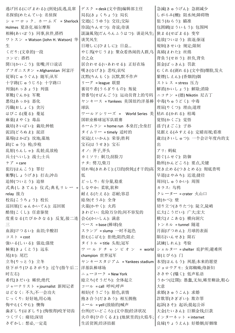 日语文学翻译常用单词x_第4页