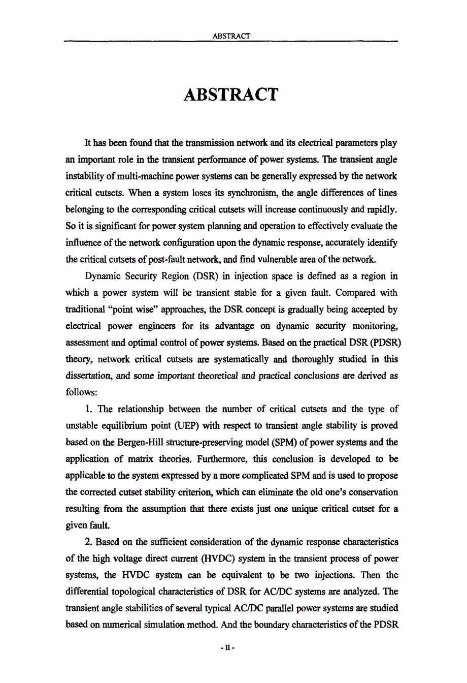 交直流并联输电系统动态安全域及其临界割集表示_第2页