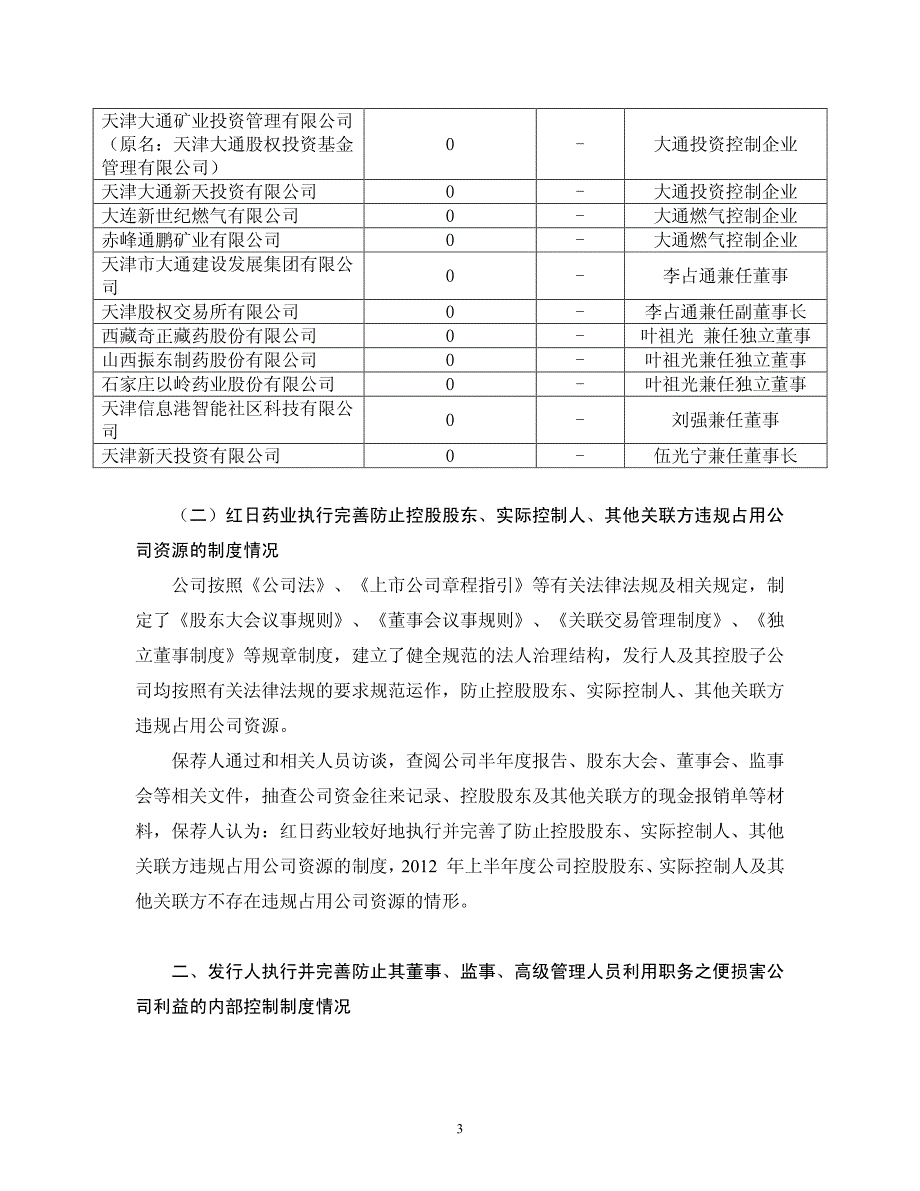 国都证券有限责任公司关于公司持续督导期间2012年上半年度跟踪报告_第3页