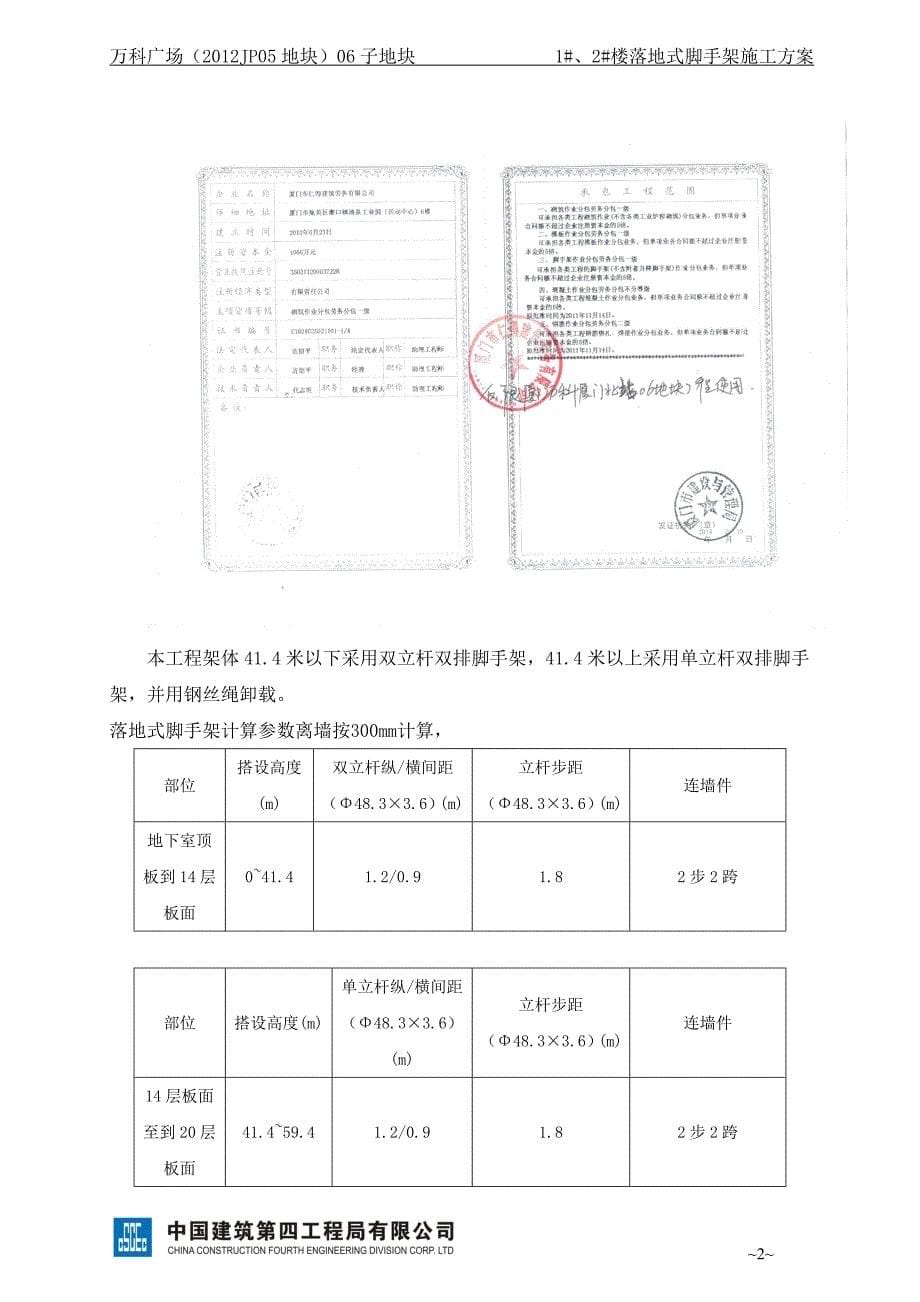 万科广场1#、2#楼落地式脚手架施工方案1225_第5页