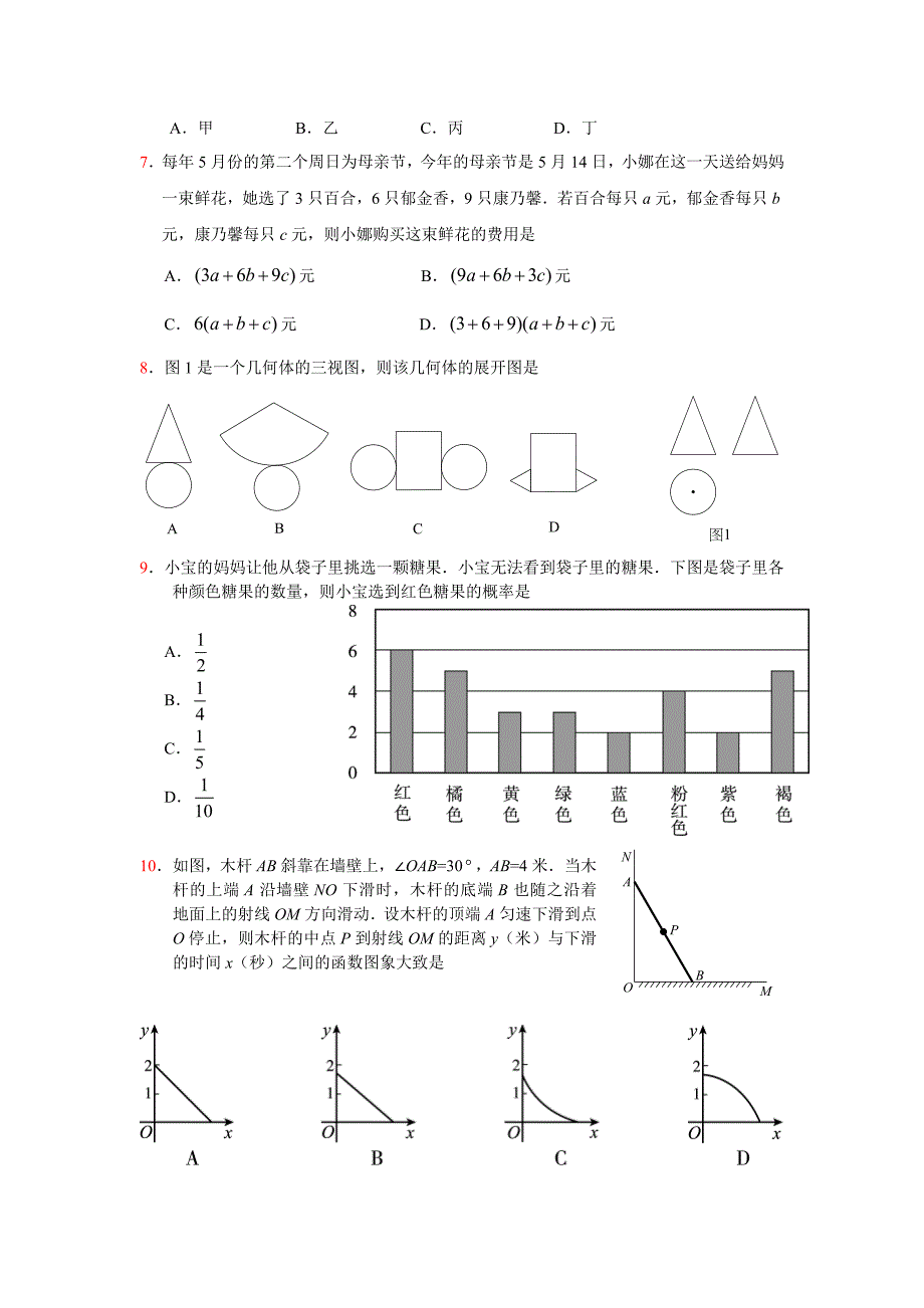 2016-2017学年北京市顺义区九年级二模数学试卷及参考答案_第2页