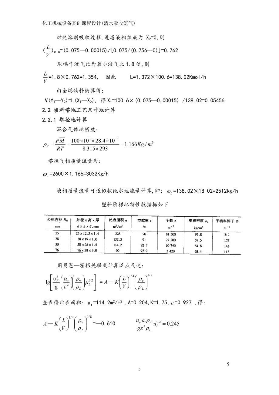 化工基础填料塔的设计_清水吸收氨气修改稿.doc_第5页