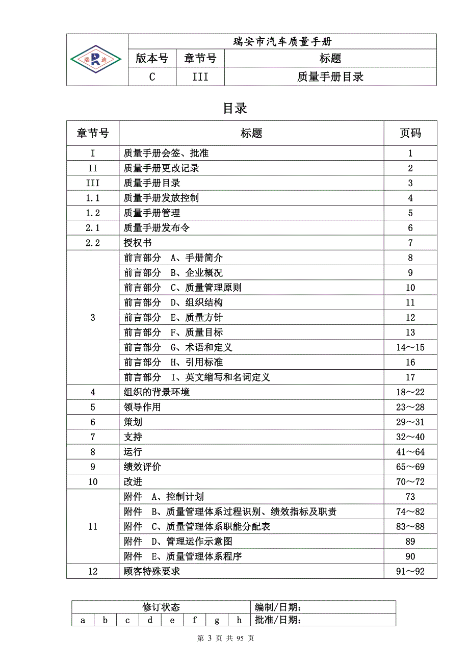 IATF16949：2016 质量手册_第3页