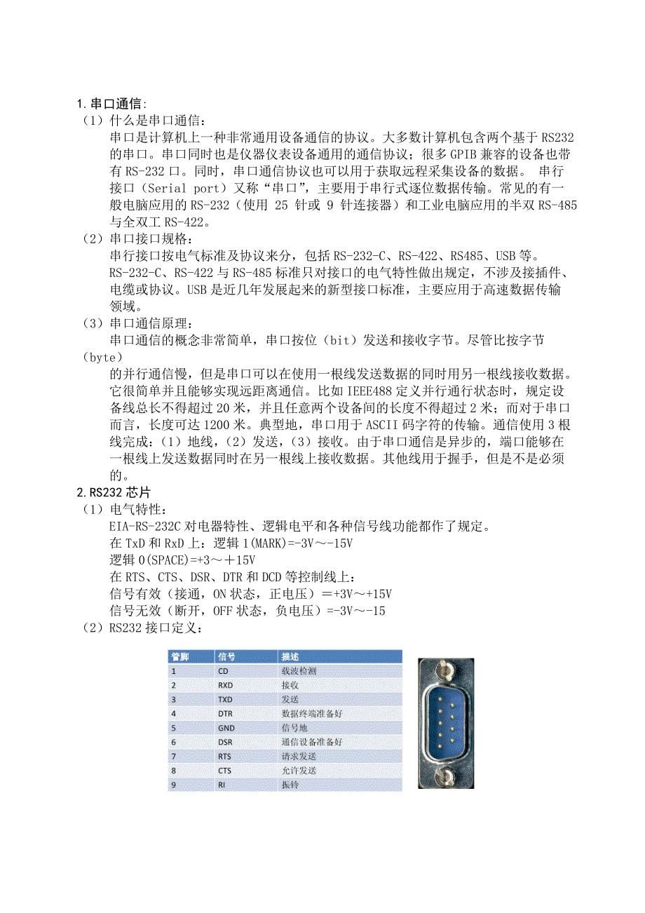 RS-232串口通信设计课程设计_第5页