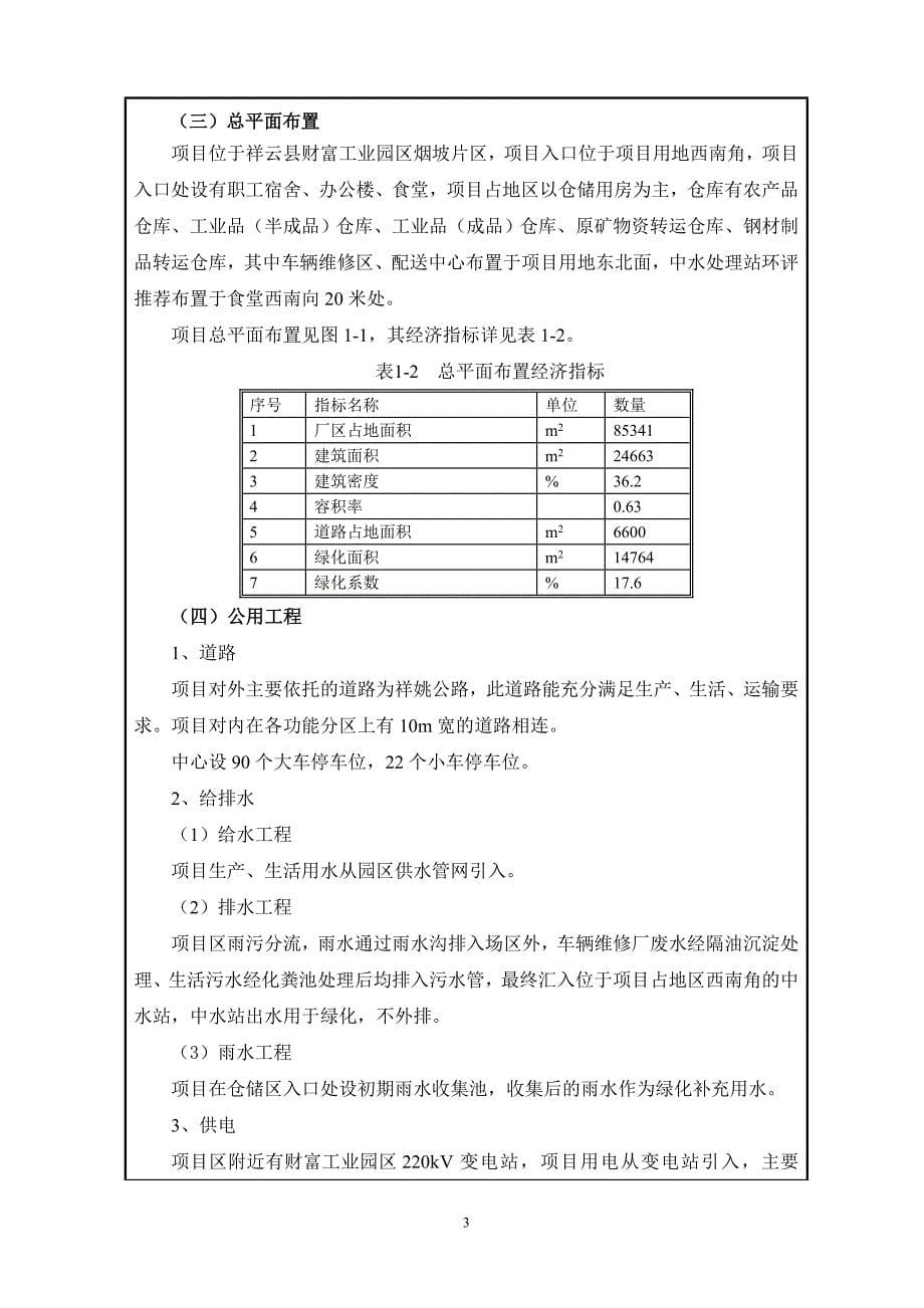 环境影响评价报告公示：祥云仓储物流中心建设环境影响报告表环评报告_第5页