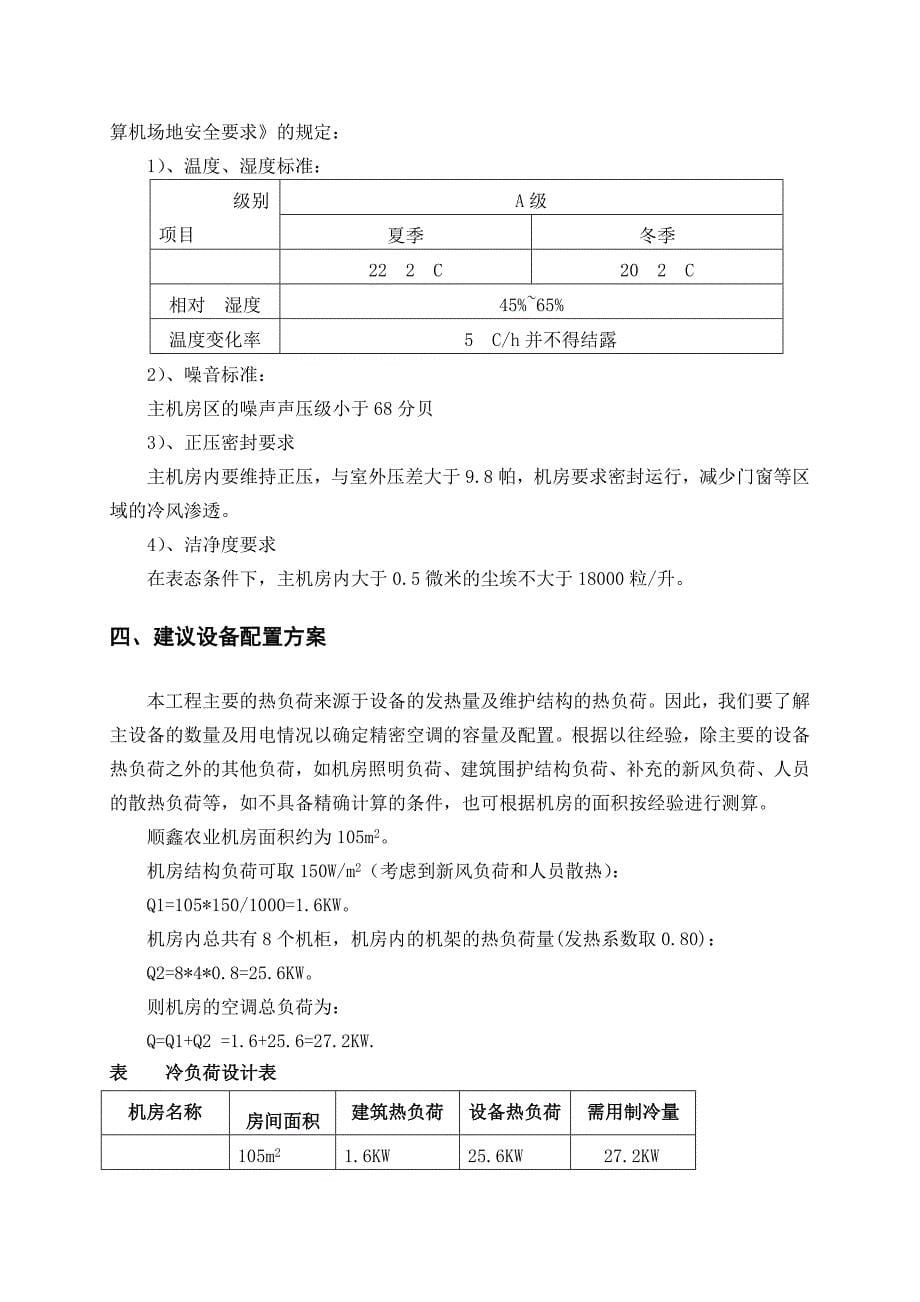 精华资料顺鑫农业机房空调改造项目空调安装方案_第5页