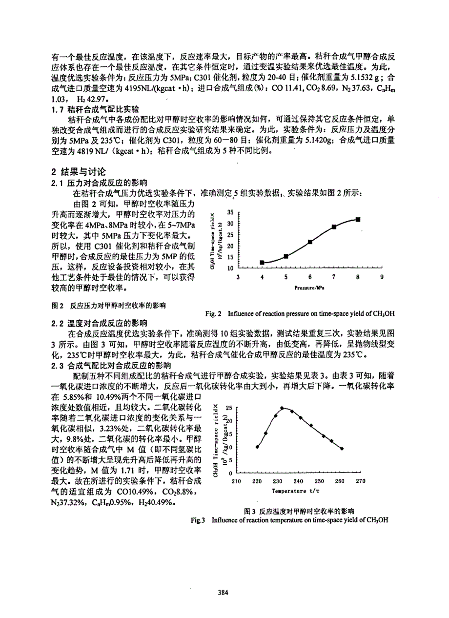 生物质气催化合成甲醇实验_第3页