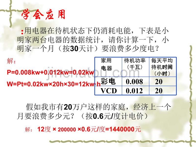 八年级物理《电能的利用复习课》ppt课件2_第5页