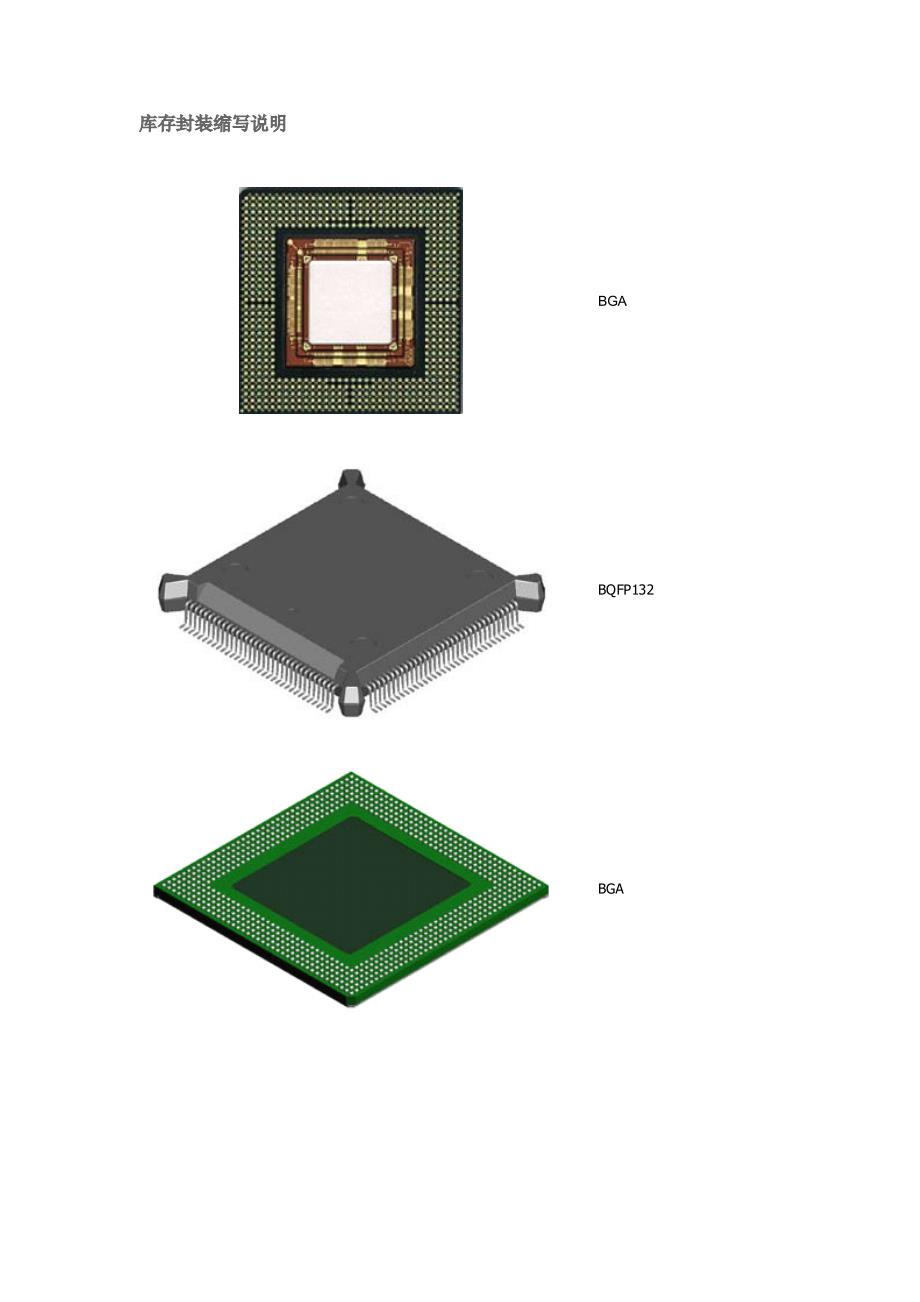 电子芯片封装英文缩写及实物图说明_第1页