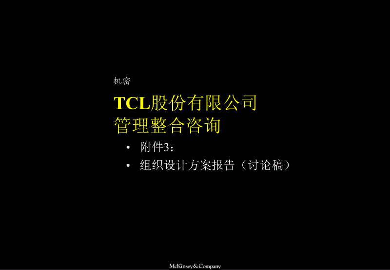 TCL股份组织结构设计方案报告_第1页