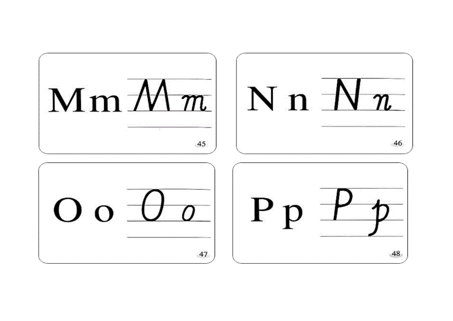 英语26个字母大小写卡片(A4)_第4页