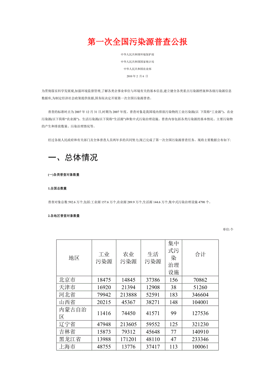 第一次全国污染源普查公报_第1页