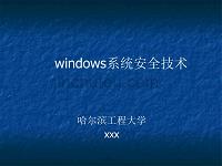 windows系统安全技术