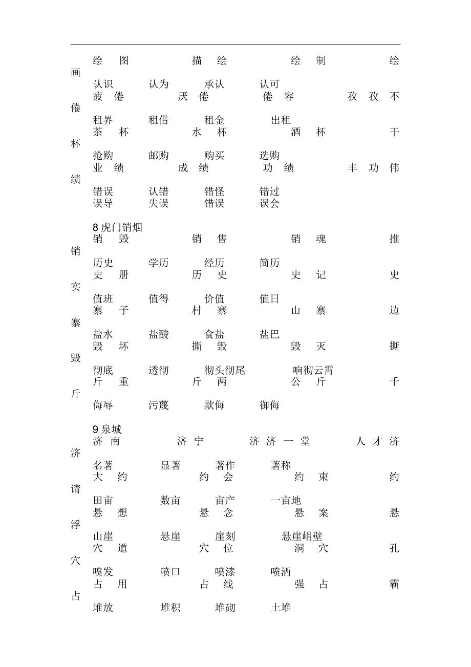 苏教版四年级上语文扩词_第3页