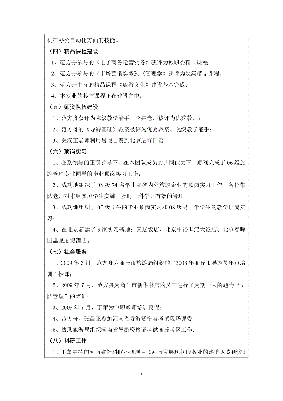 商丘职业技术学院教学团队考核表_第3页