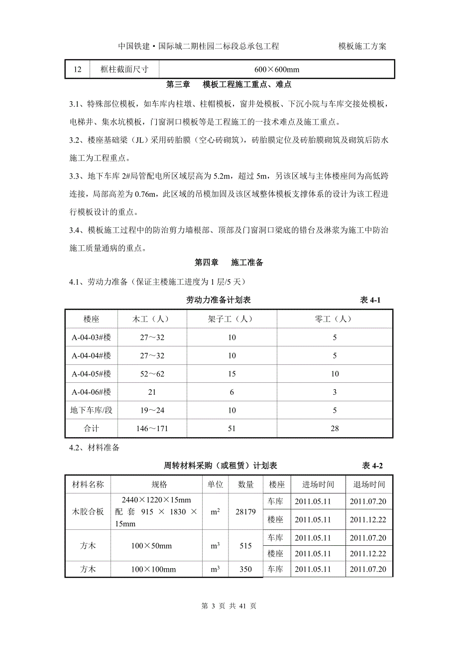 国际城二期桂园二标段总承包工程模板施工方案_第4页