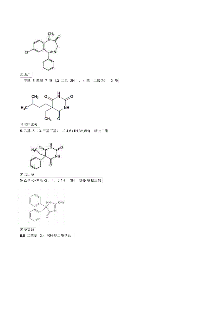 药物化学化学式整理_第1页