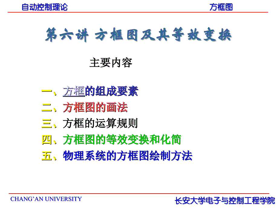 自动控制理论第六讲  方框图_第1页