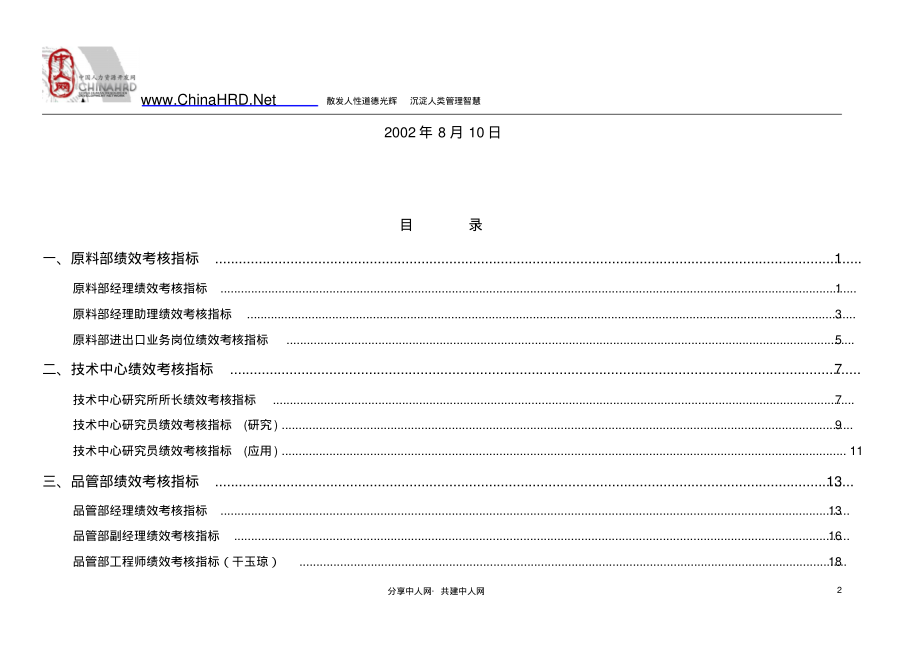 大型水产企业KPI绩效考核手册_第2页