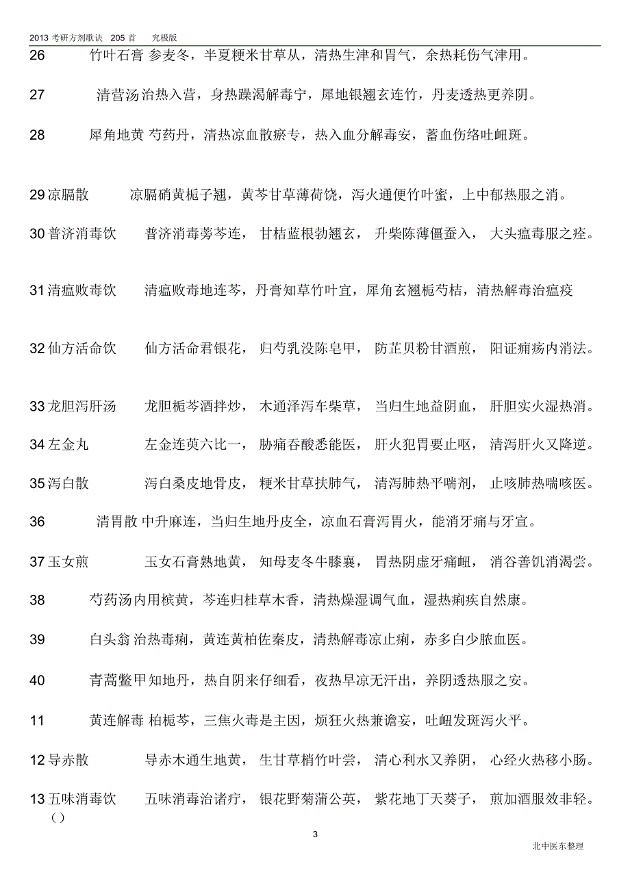 考研方剂歌诀《包括主治和功效》_第3页