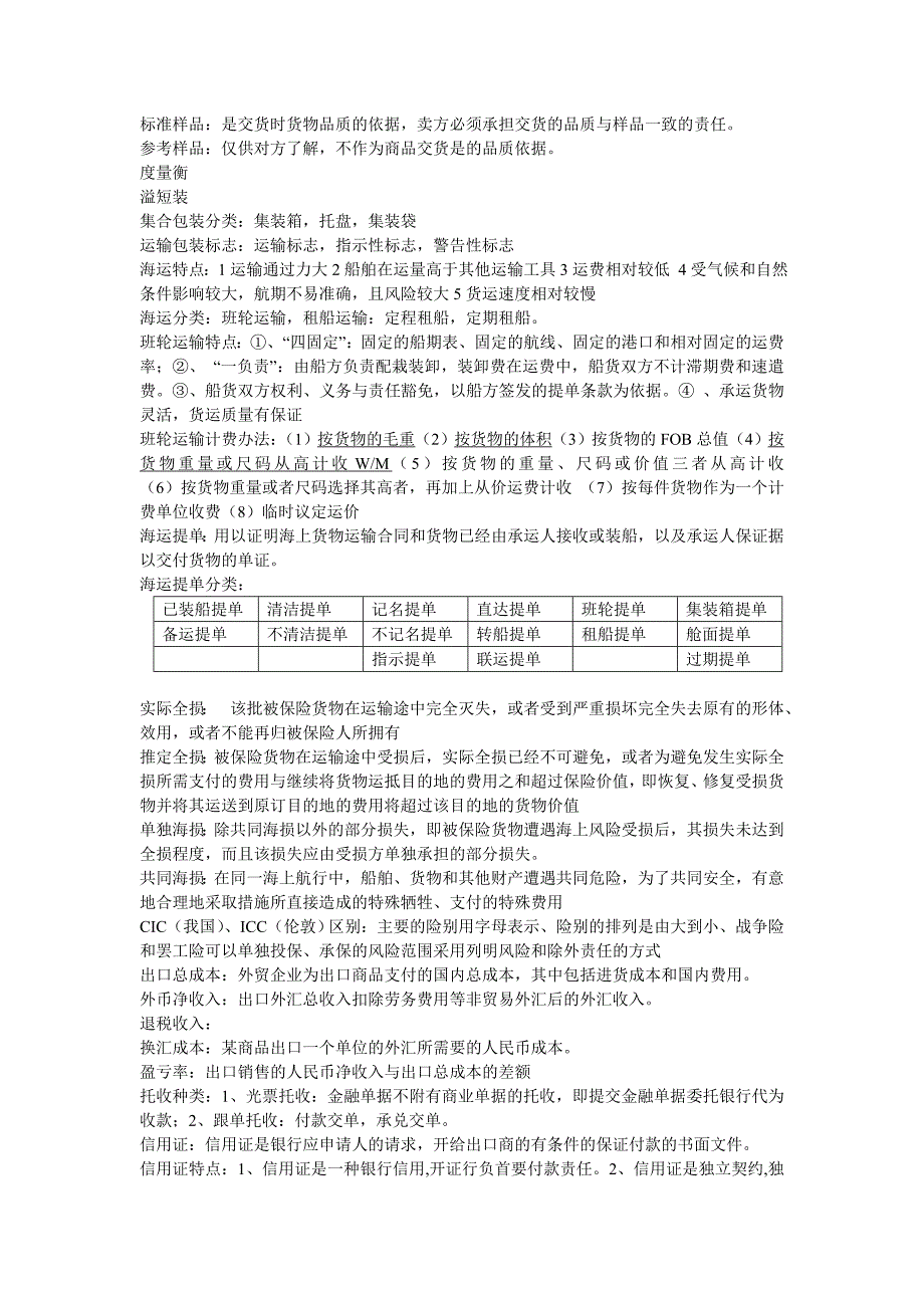 国际经济实务期末整理版_第1页