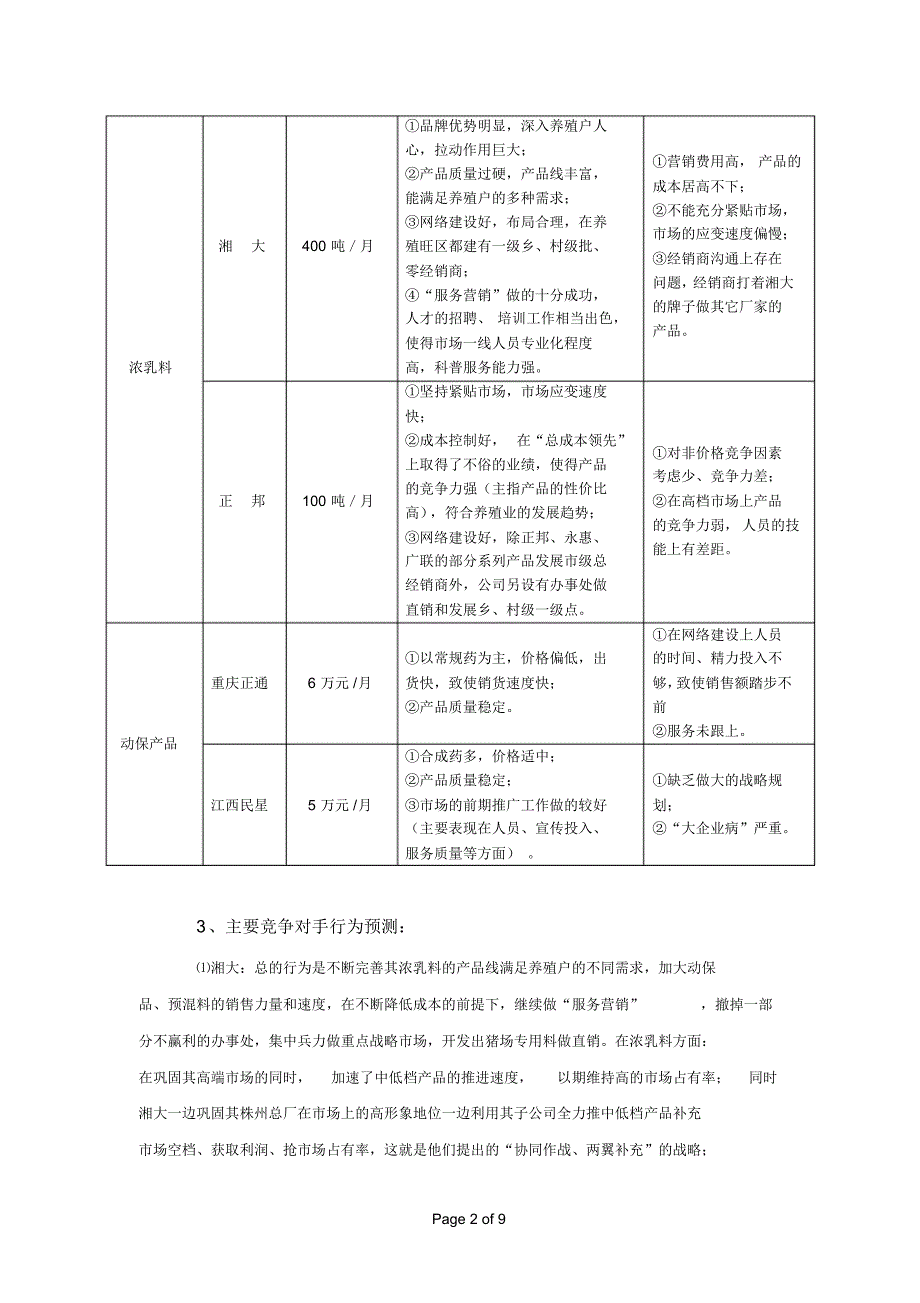 大北农坐庄醴陵市场的营销企划案_第2页