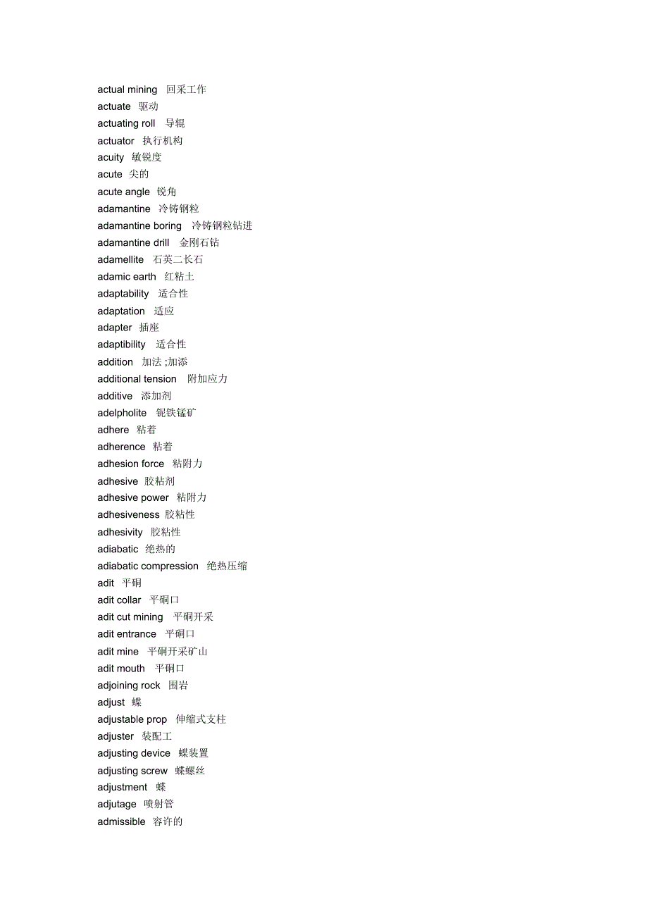 矿业工程专业词汇英语翻译(A-C)_第3页