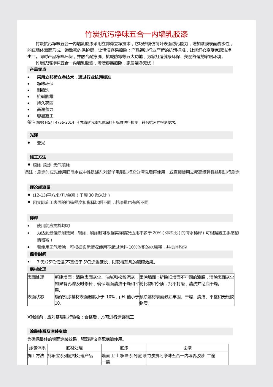 竹炭抗污净味五合一内墙乳胶漆_第1页