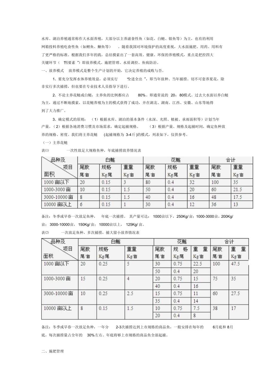 大水面高效健康养殖“四要素”_第1页