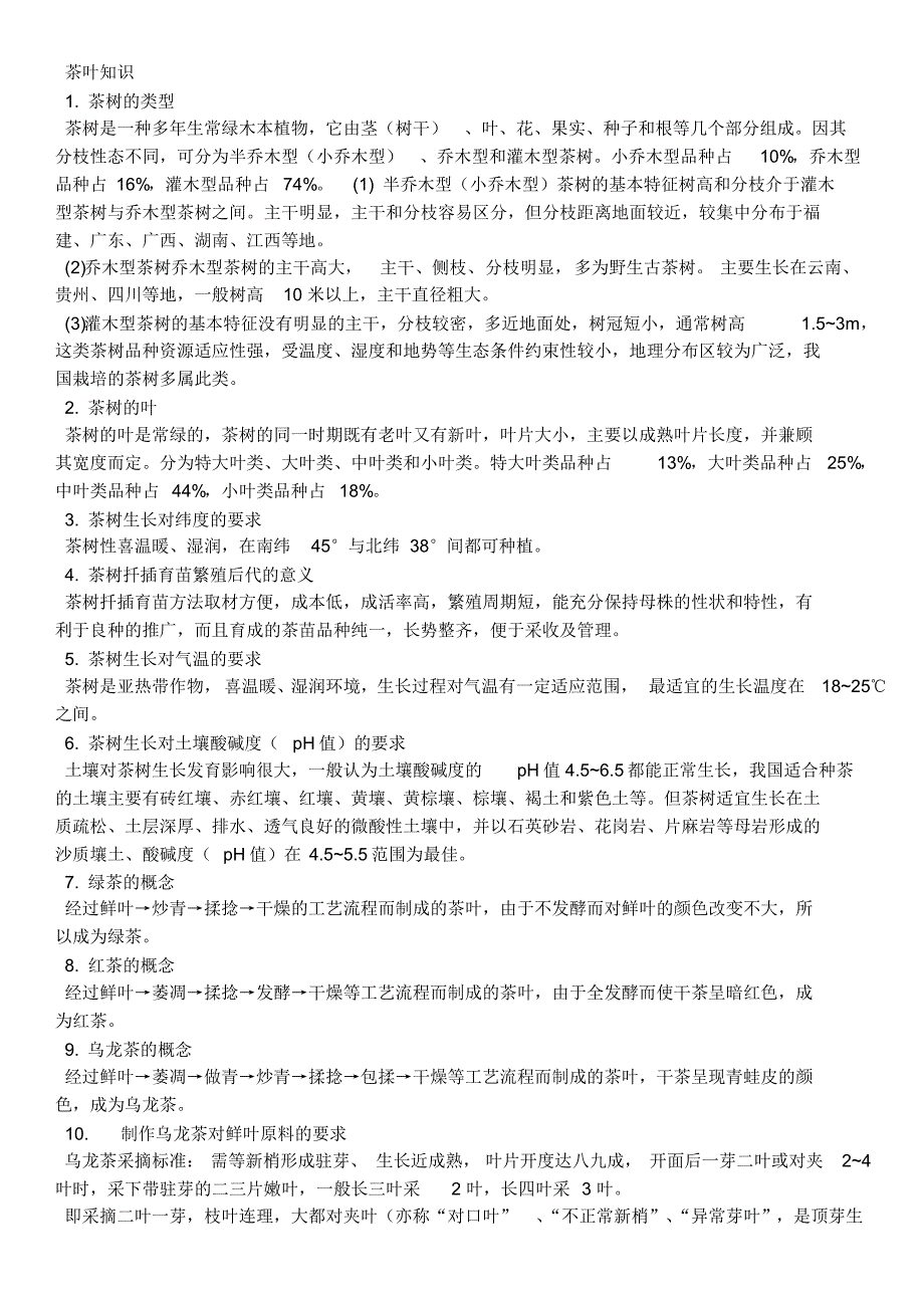 茶艺师基础知识整理五_第1页