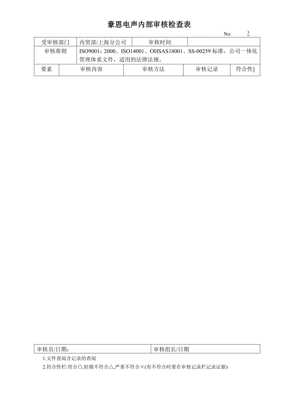 内贸部、上海分公司审核检查表_第3页