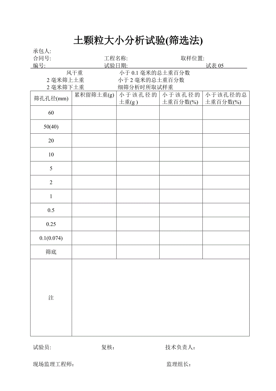 公路工程试验用表_第1页