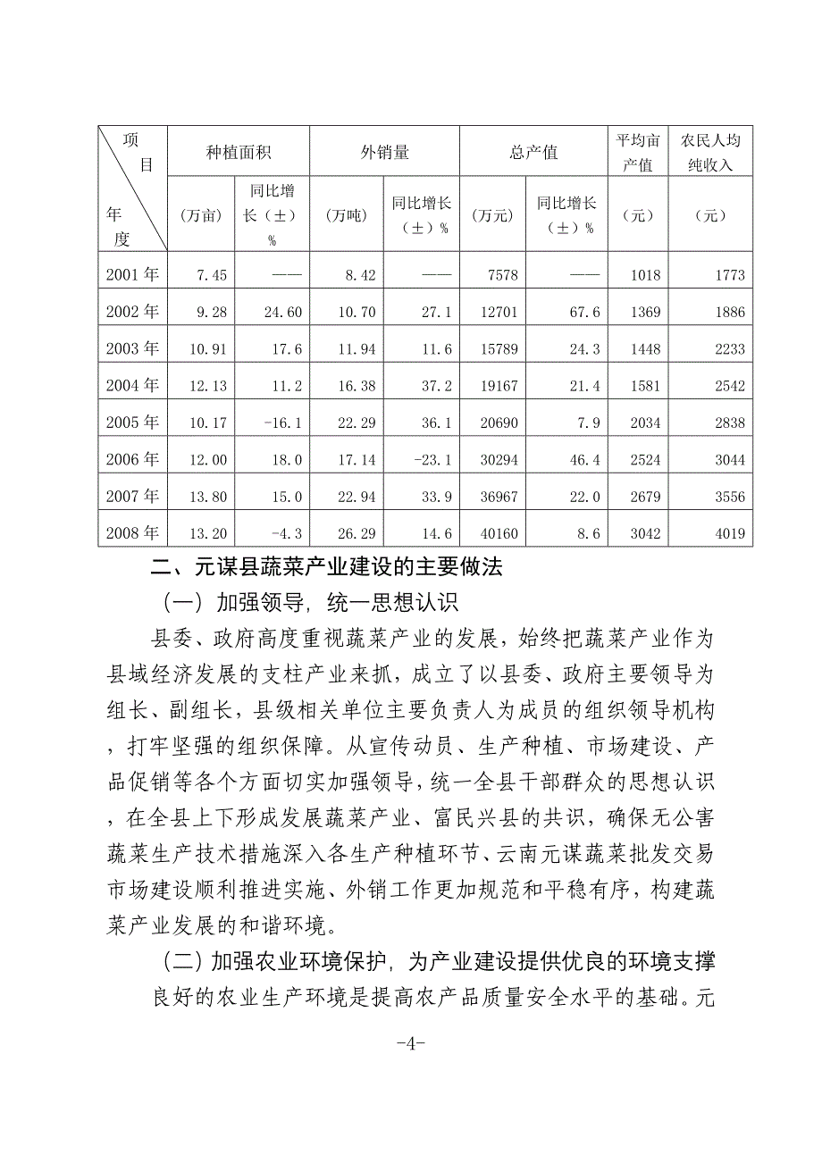 元谋县蔬菜产业发展现状及对策建议_第4页