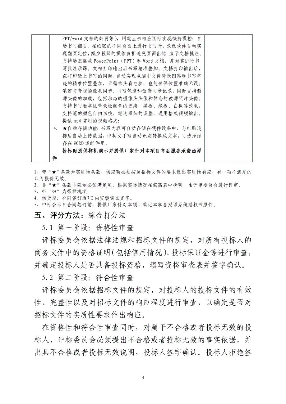 肥城市桃都中学笔记本电脑、备授课系统采购项目政府采购需_第4页