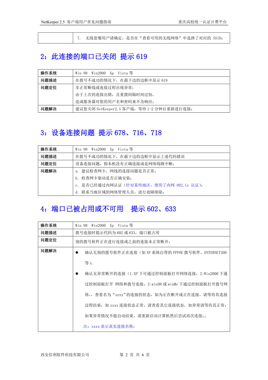 NetKeeper2.5客户端用户常见问题指南_第2页