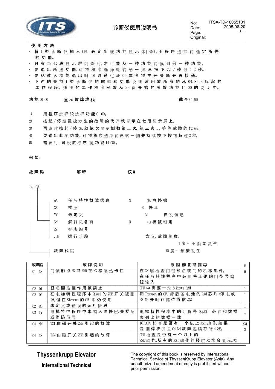 蒂森电梯诊断仪资料完全版_第5页