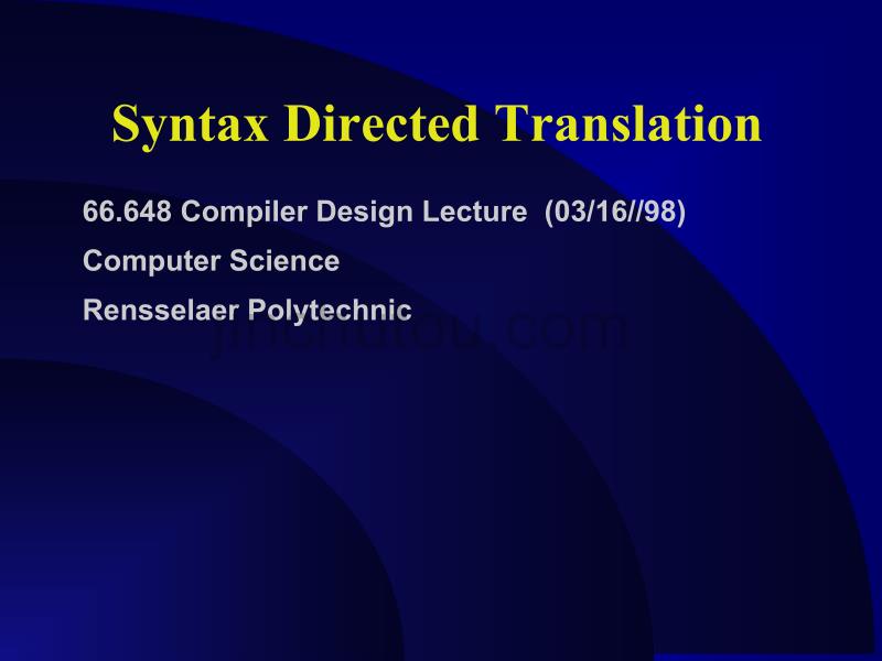 SyntaxDirectedTranslation_第1页
