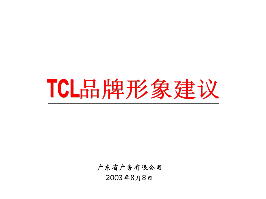 TCL品牌建议(补充)_第1页