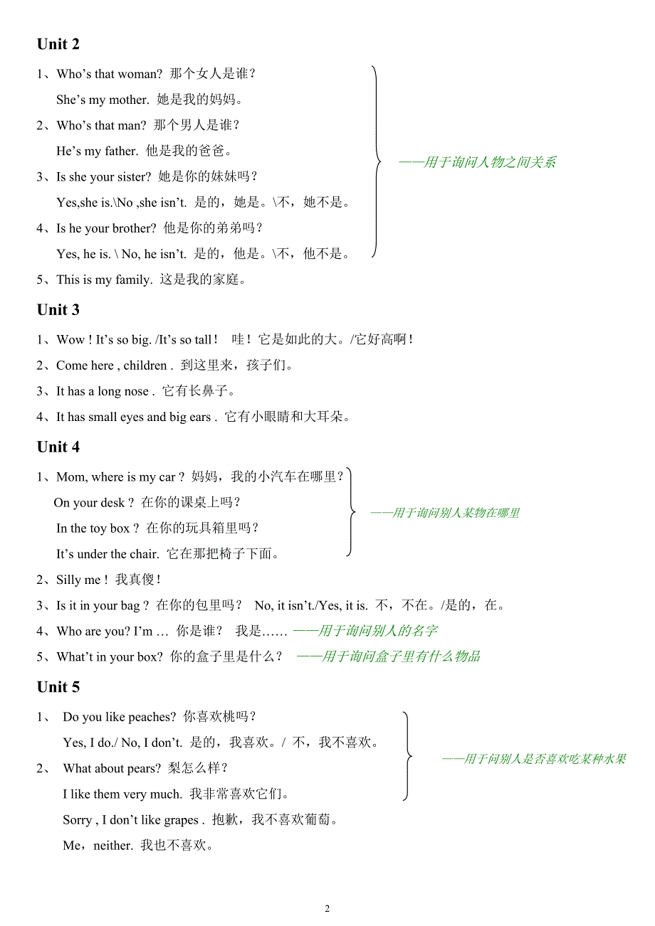 PEP三年级下册期末总复习知识重点及习题_第2页