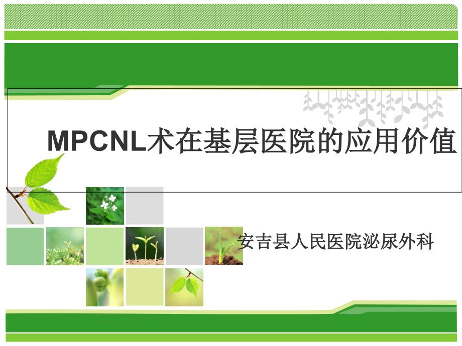 MPCNL术在基层医院的应用价值_第1页