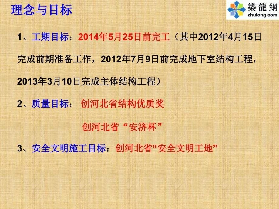 质量安全河北建筑工程总承包工程项目施工策划汇报（结构优质奖）_第5页