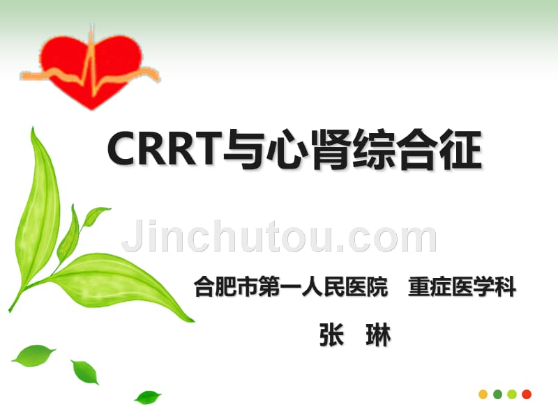 CRRT与心肾综合征ppt课件_第1页