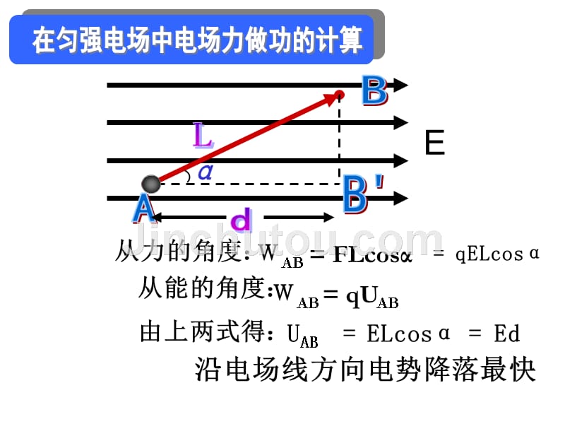 人教版高中物理选修3-1第一章《静电场》第六节：电势差和电场强度的关系课件(共18张PPT)_第4页