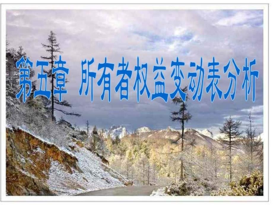 财务报表分析--所有者权益变动表分析（全套5） .ppt_第1页