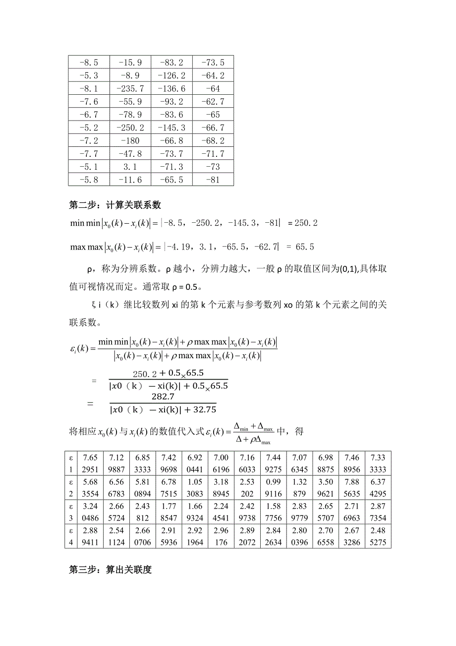 灰色关联度分析解法及详细例题解答_第3页