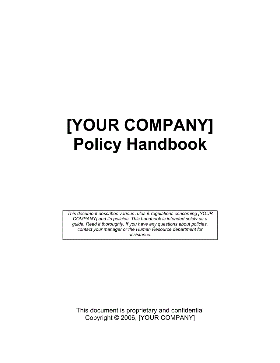 Company Policy Handbook_第1页