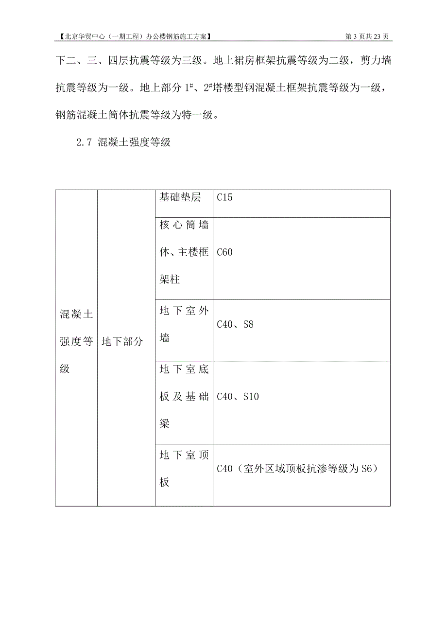 华贸中心（一期工程）办公楼钢筋施工组织_第3页