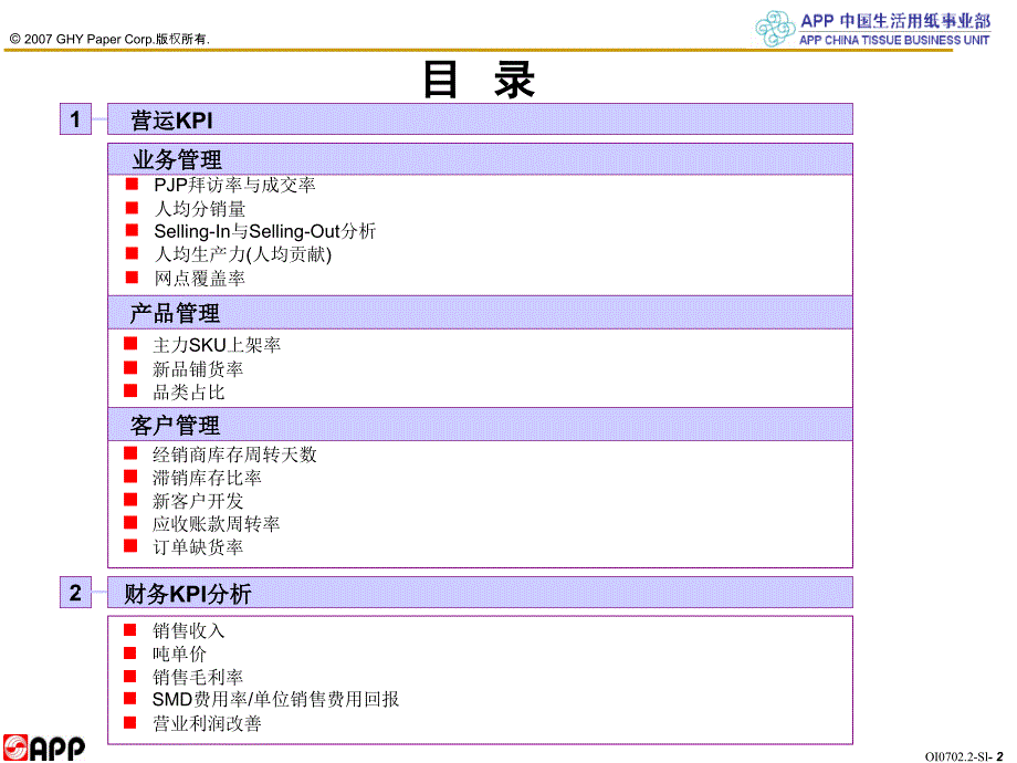 金红叶纸业KPI管理与分析_第3页