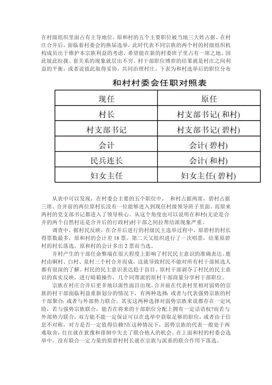 乡村关系、两委关系及宗族派性关系探析_第4页