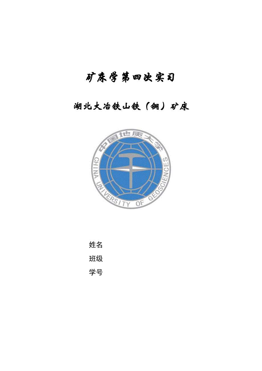 大冶铁矿实习报告_第1页